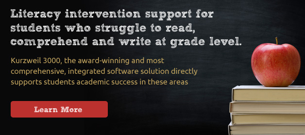 Kurzweil 3000, the award-winning and most comprehensive, integrated software solution directly supports students who are struggling in the areas of reading, writing and study skills.